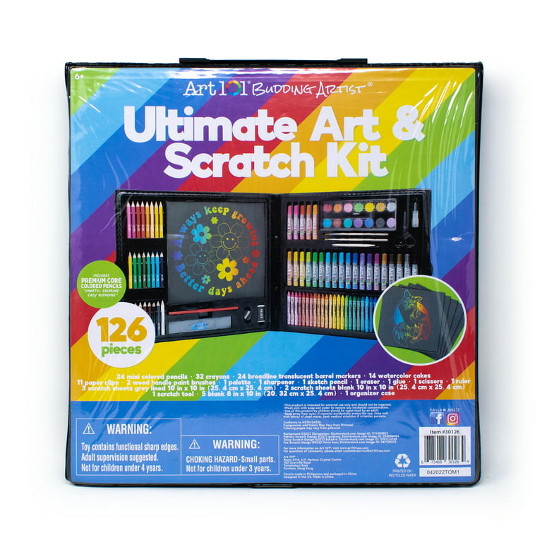 Scratch Art Pad Create Design Colourful Decorative Pocket Sized