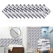 Art 3d 10-Sheets Peel and Stick Kitchen Backsplash Tiles, 10x10 CM Self-Adhesive Marble Grey Wall Tiles for Kitchen and Bathroom