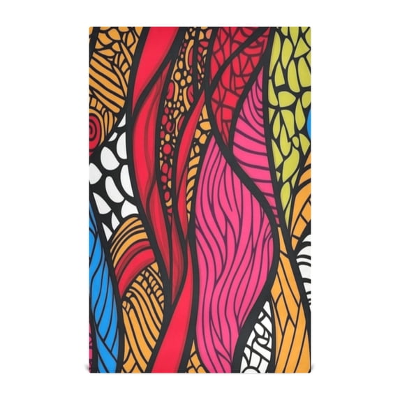 Art Abstract Pattern Kitchen Towels Set of 4 Tea Towels for Kitchen Decorative Waffle Dishcloths 28x18in
