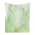 thumbnail image 1 of Art Abstract Soft Flannel Fleece Throw Blanket, Pastel Green Color Palette Design Creative Concept Smoke, Cozy Plush for Indoor and Outdoor Use, 50" x 70", Green Green, by Ambesonne, 1 of 5