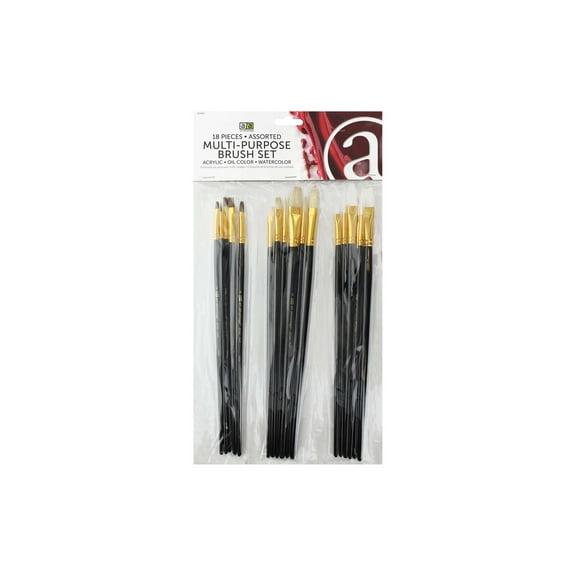 Art Advantage - Brush Set 18pc., Art Paintbrush Sets, Paint Brush Sets, Paint Brushes, Brushes for Acrylic Painting, Small Brush, Paintbrush, Craft Brushes