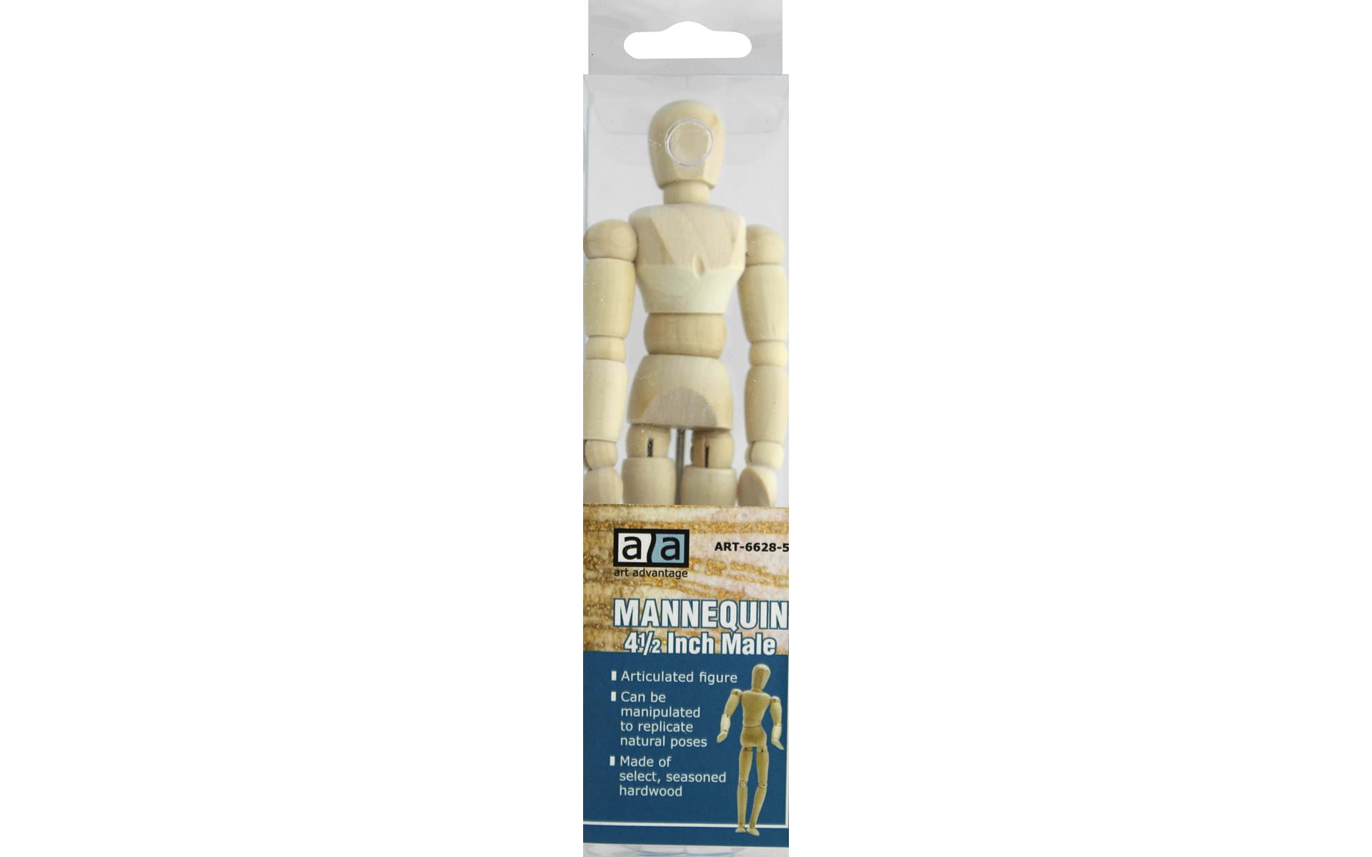 Yosoo 4.5 Artist Male Wooden Figure Model with Movable Limbs for Sketching  Drawing Aid Mannequin Manikin (4.5)