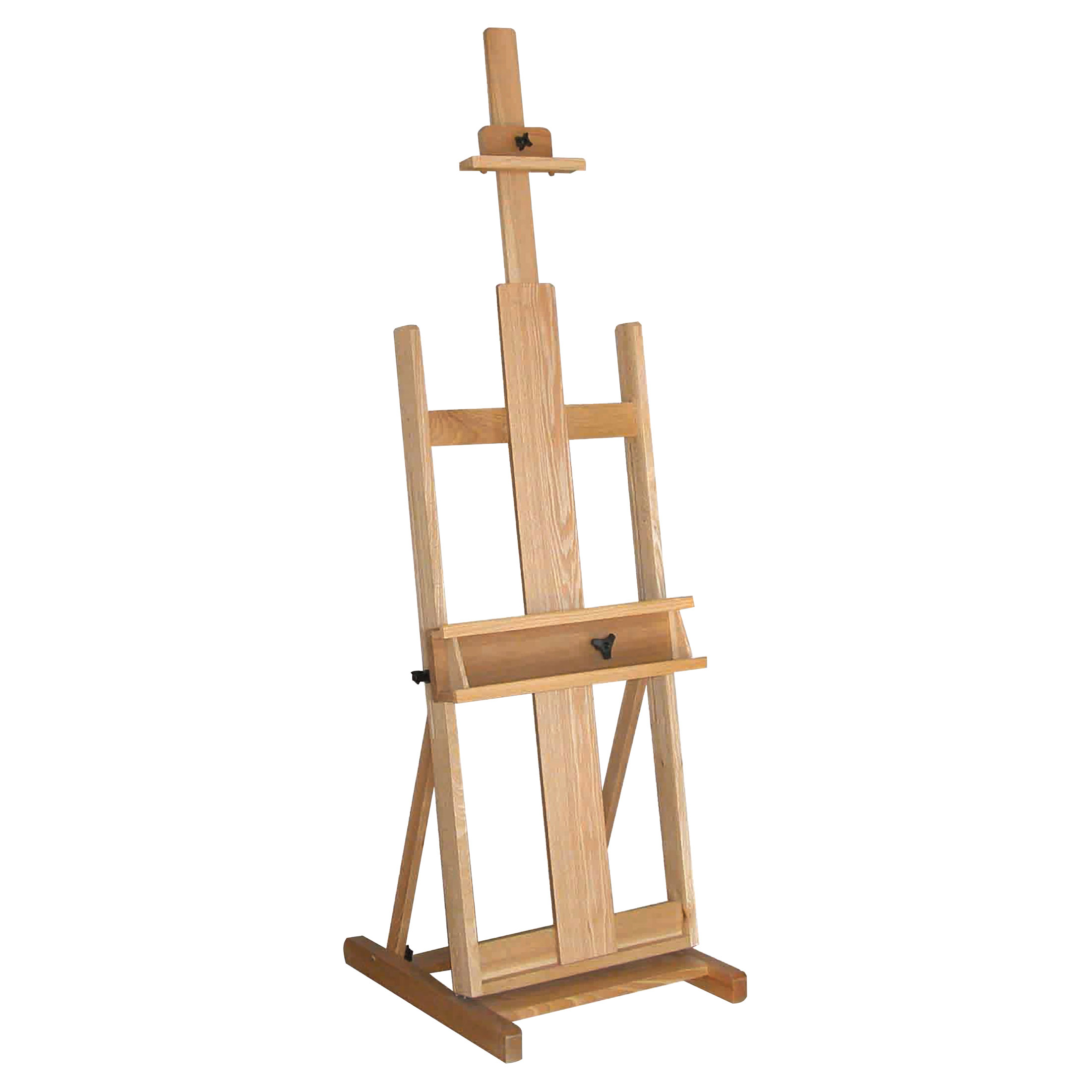 MEEDEN Large H-Frame Studio Easel, Wooden Art Easel with Wheels, Studio  Artist Easel for Painting, Movable and Tilting Flat Available, Holds Canvas  up