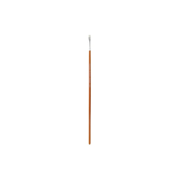 Art Advantage White Nylon Bristle Long Handle Flat #4 Paint Brush with Wood Handle - paint brushes for Acrylic , Oil or Watercolor - Face application, Nail Art