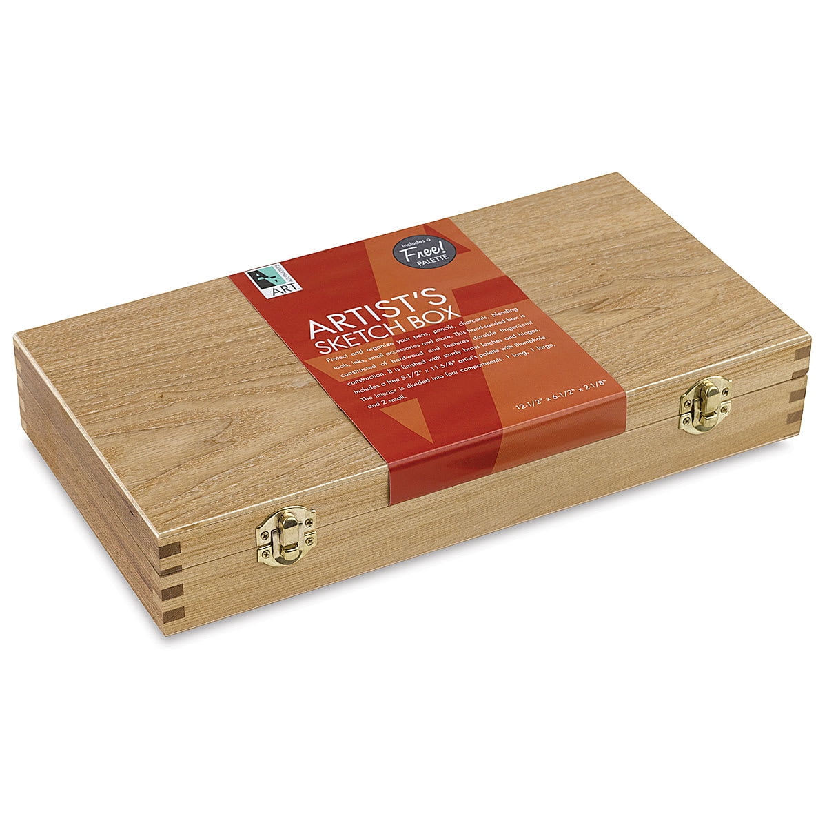 Art Alternatives Artist's Paint Box with Palette, 6" x 12"