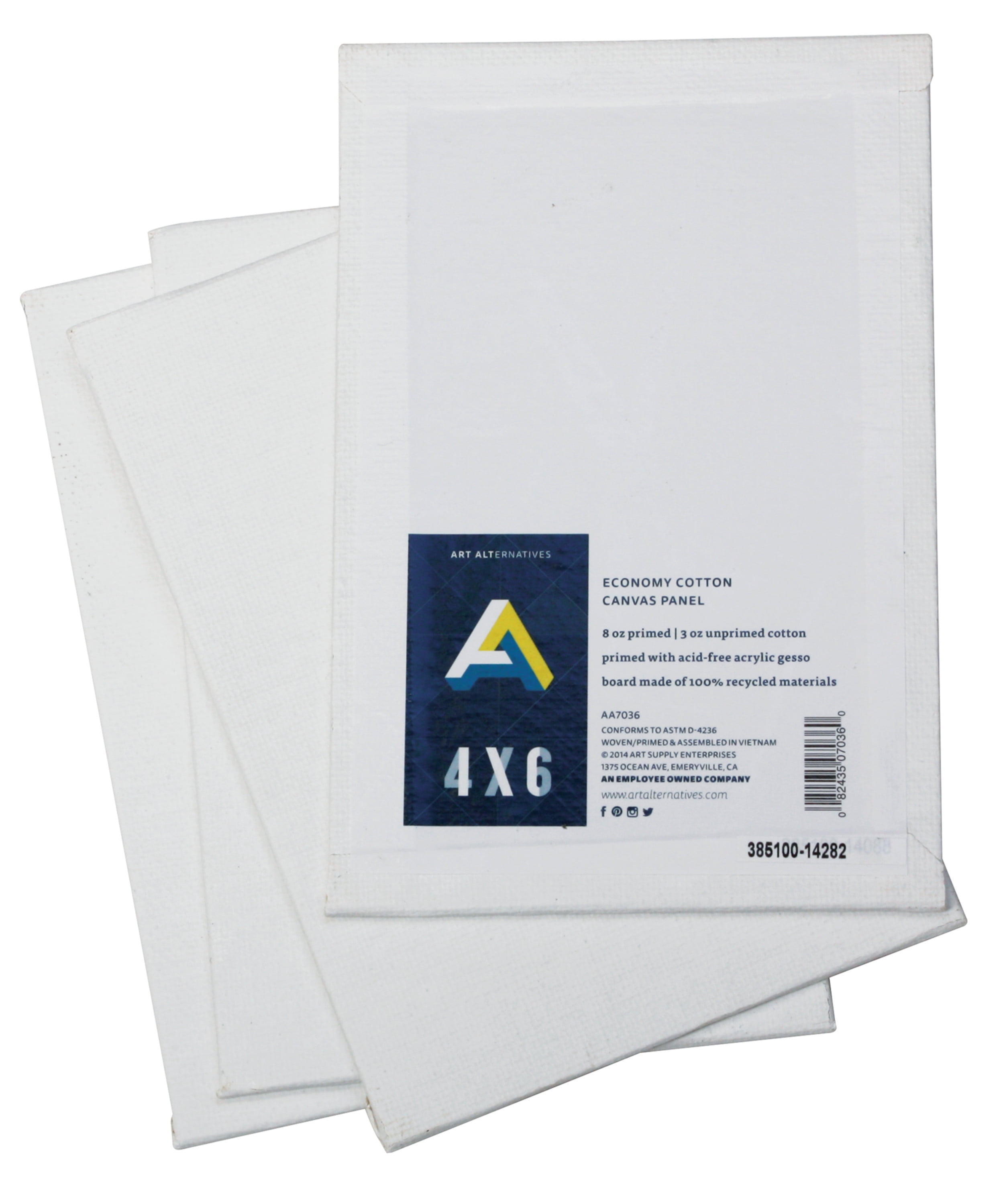 Art Alternatives Canvas Panel, White, 4" x 6"