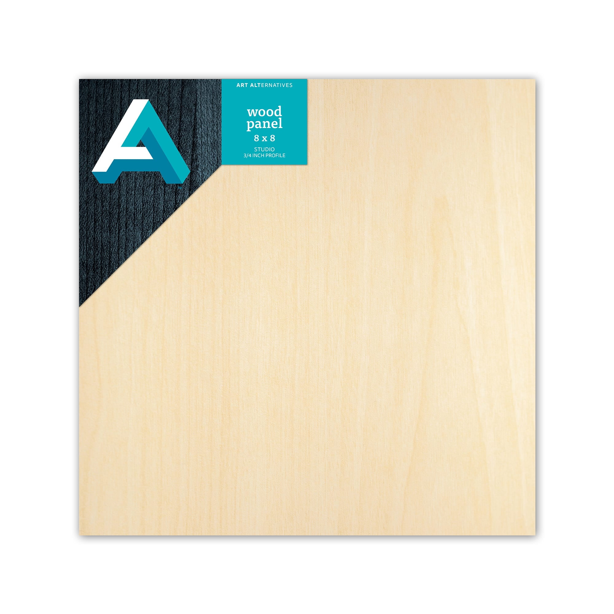 8" x 8" Natural Birch Wood Art Panel with Pine Cradle