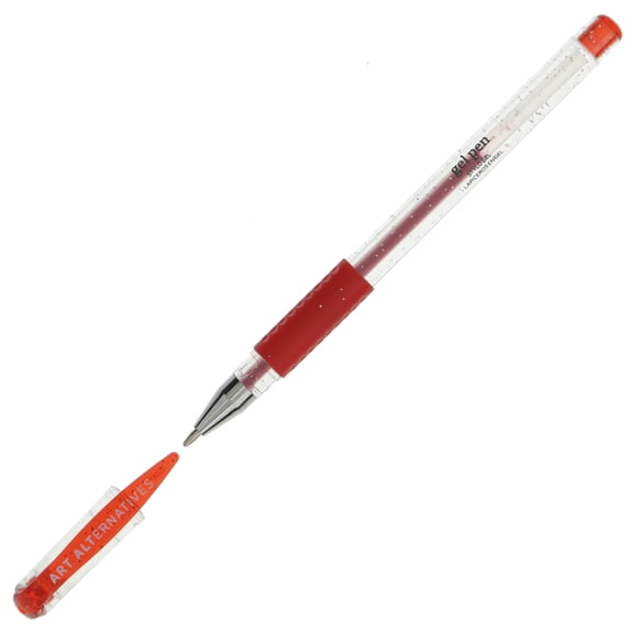 Art Alternatives Gel Pen, Glitter Red