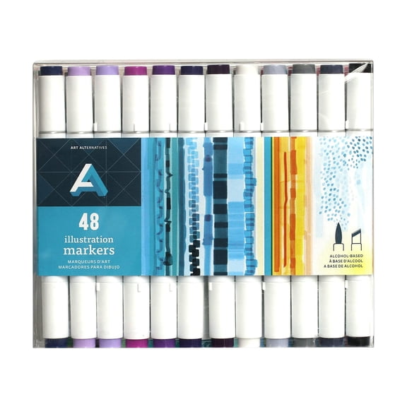 Art Alternatives Illustration Marker, 48-Marker Set