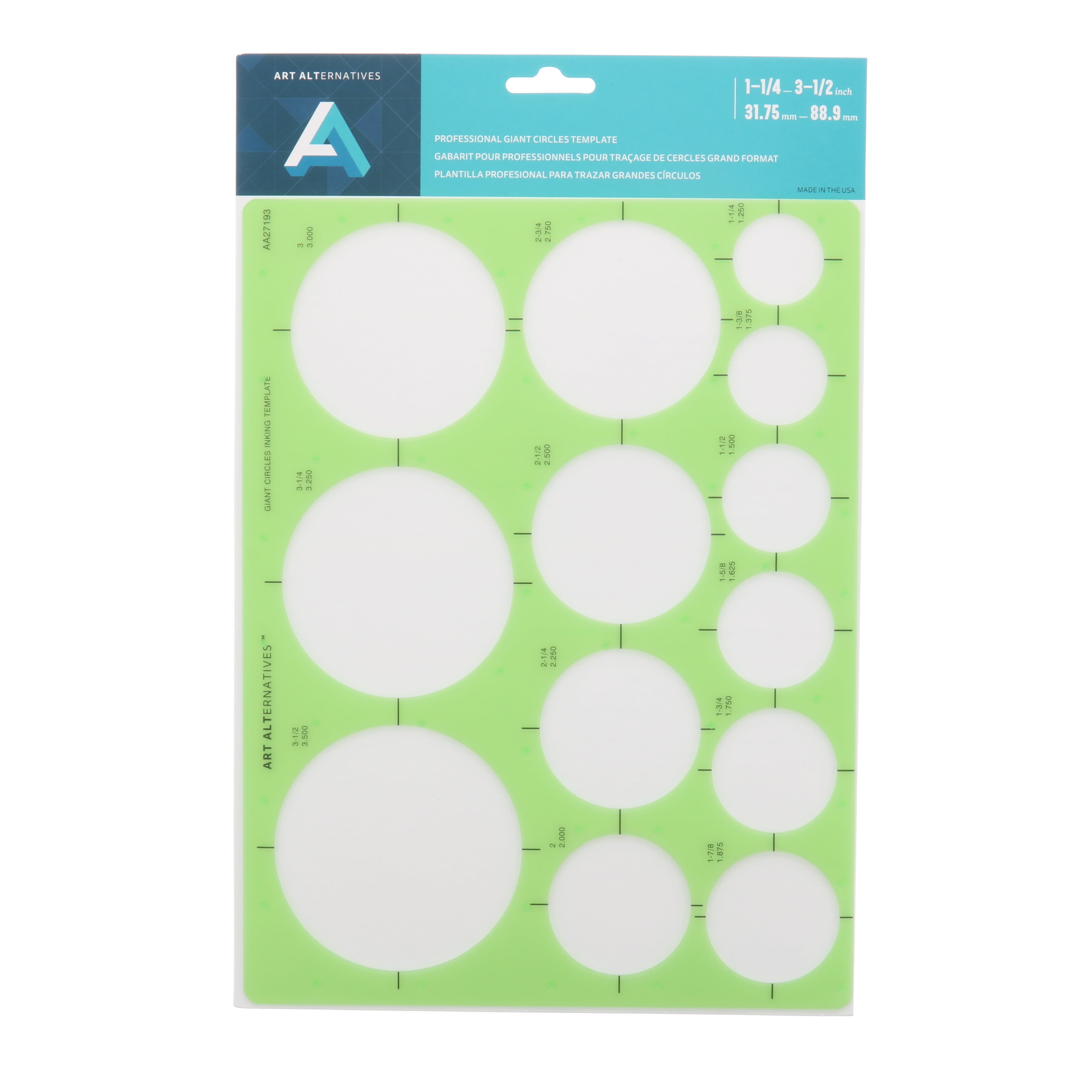  RZDEAL Circle Round Stencil Template Artist Design Drawing Aid  Tool (Diameter from 1 mm to 37 mm) : Arts, Crafts & Sewing