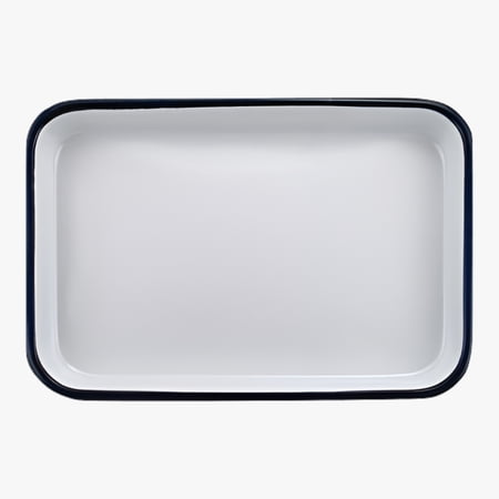 Art Alternatives Rustic Butcher Tray Palette 7x10.5 inches, White, Textured Enamel Finish