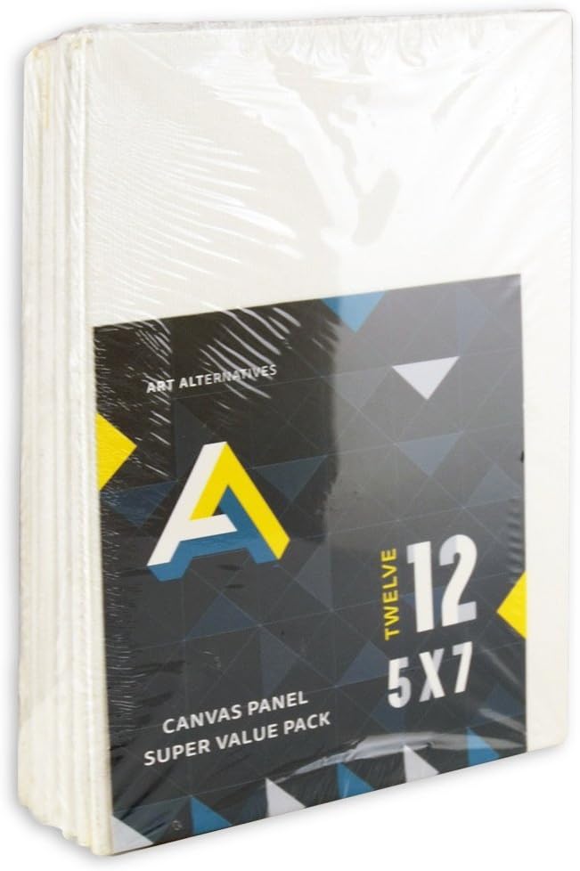 Art Alternatives Set Canvas Panels, 5" x 7", White