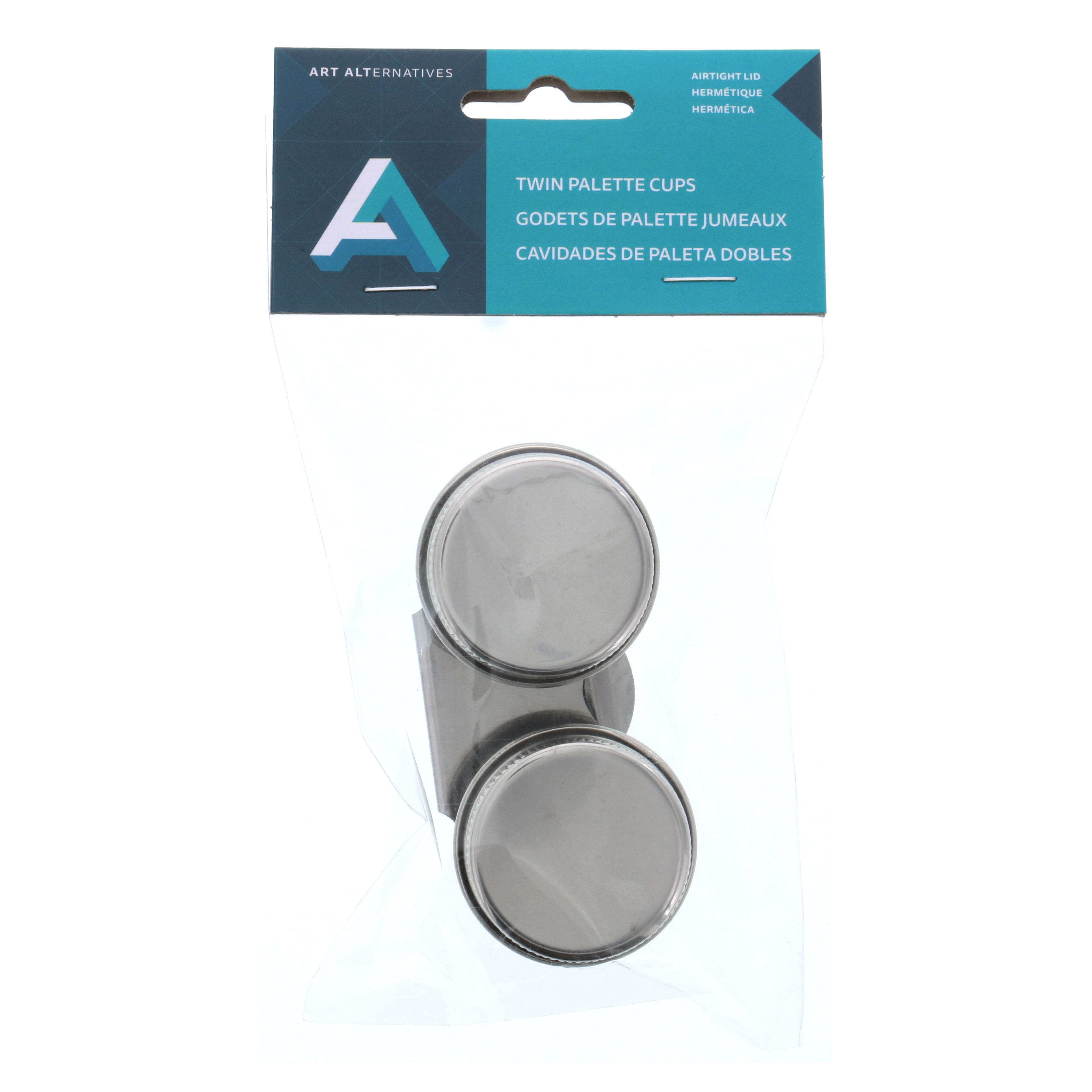 Art Alternatives Stainless Steel Twin Palette Cups with Lids