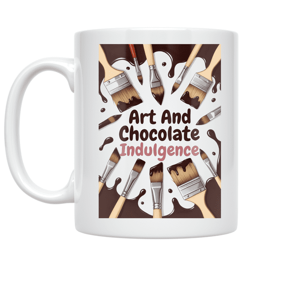 Art And Chocolate Indulgence - Art Enthusiast - 11 oz Ceramic Coffee Mug