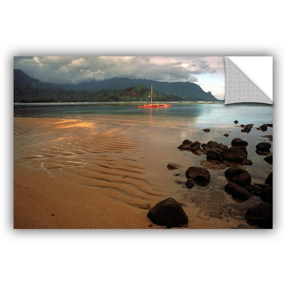 Art Appealz Kathy Yates Hanalei Bay At Dawn Removable Wall Art Graphic