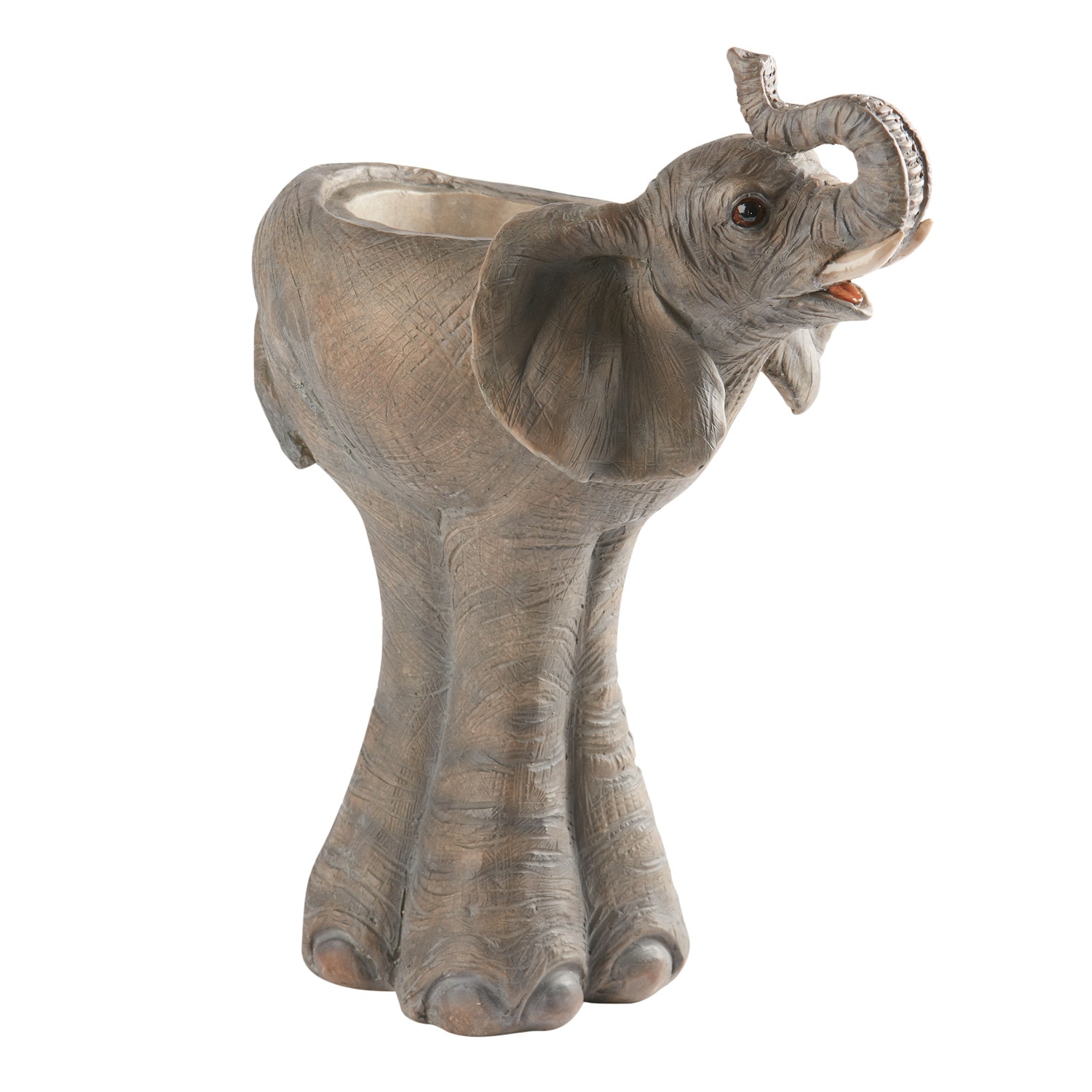 Art & Artifact Elephant Planter Pot Indoor/Outdoor Animal Shaped Flower Pot