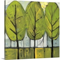Great Big Canvas "Summer Trees"  by Tim Nyberg Olive Green Dark Gray   Wrapped Canvas Print Wall Artwork