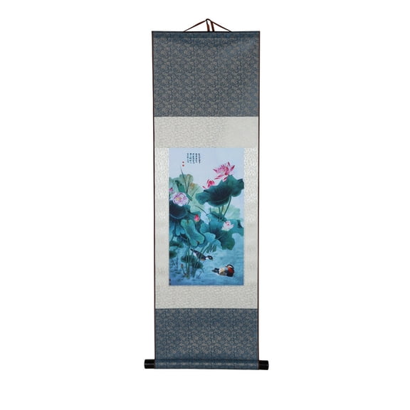 Art Asian Wall Scroll, Silk Chinese Painting Oriental Wall Decor