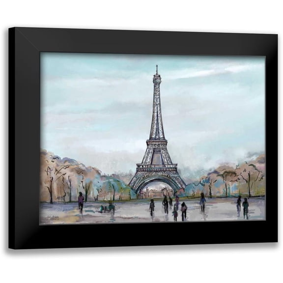 Art Atelier Alliance 14x11 Black Modern Framed Museum Art Print Titled - Watercolour Sketch Book Paris
