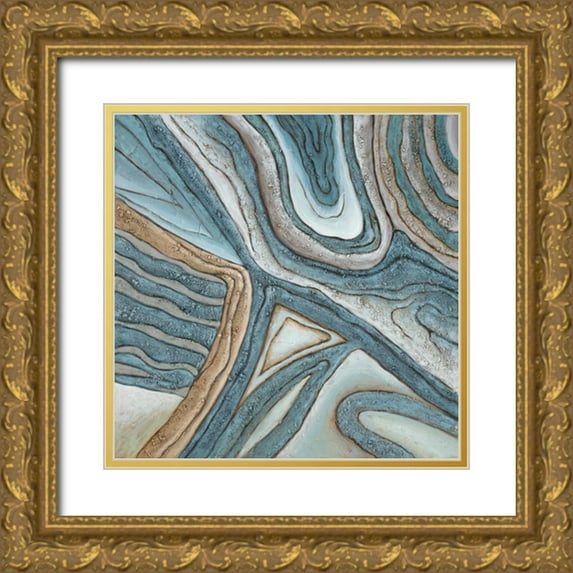 Art Atelier Alliance 15x15 Gold Ornate Wood Framed with Double Matting Museum Art Print Titled - Sedimentary 1