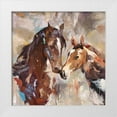 thumbnail image 1 of Art Atelier Alliance 15x15 White Modern Wood Framed Museum Art Print Titled - 2 Horse, 1 of 4