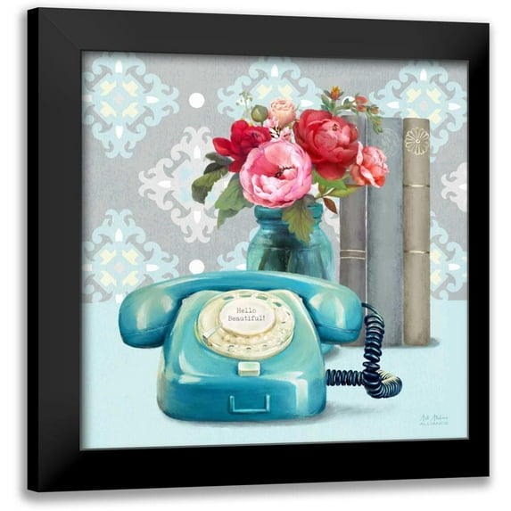 Art Atelier Alliance 20x20 Black Modern Framed Museum Art Print Titled - Hello Beautiful Vintage Vignette