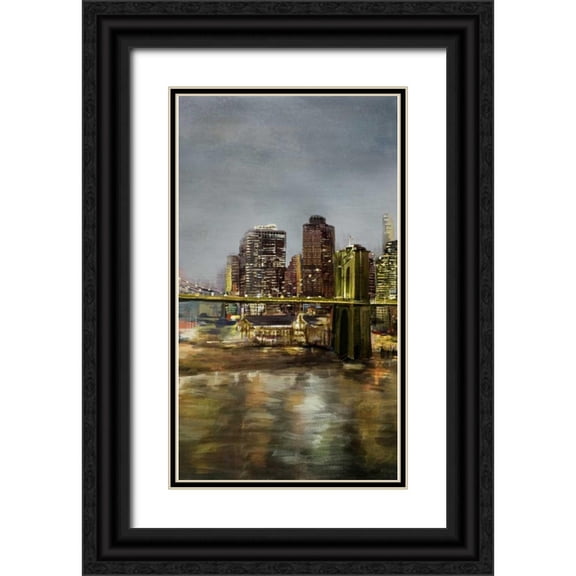 Art Atelier Alliance 20x32 Black Ornate Wood Framed with Double Matting Museum Art Print Titled - Metropolis 2
