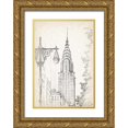 thumbnail image 1 of Art Atelier Alliance 23x32 Gold Ornate Wood Framed with Double Matting Museum Art Print Titled - A New York Avenue Sketch, 1 of 4