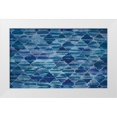 thumbnail image 1 of Art Atelier Alliance 32x21 White Modern Wood Framed Museum Art Print Titled - Blue Lattice, 1 of 4