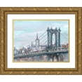 thumbnail image 1 of Art Atelier Alliance 32x25 Gold Ornate Wood Framed with Double Matting Museum Art Print Titled - Watercolour Sketch Book New York, 1 of 4