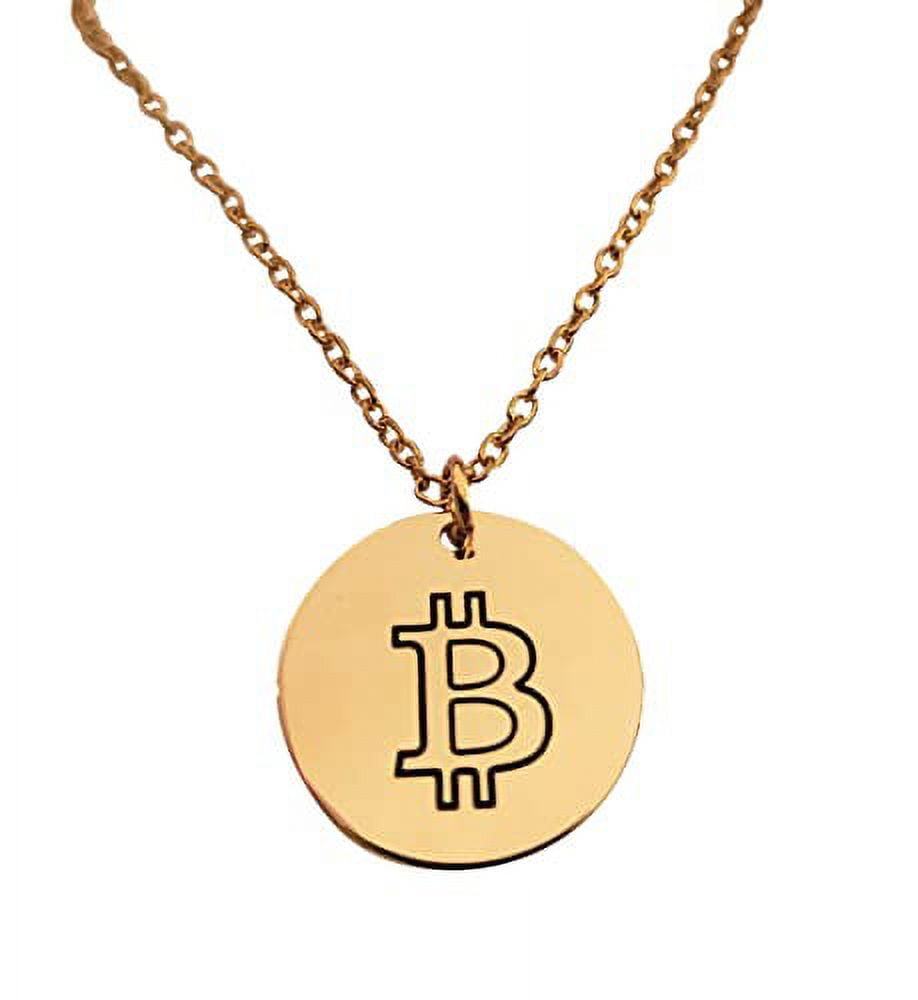 Buy Bitcoin Blockchain Crypto Necklace - Gold at Ubuy Ghana