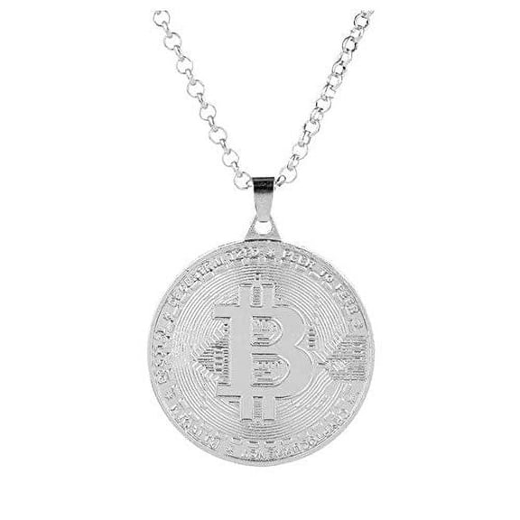Art Attack Bitcoin Crypto Necklace