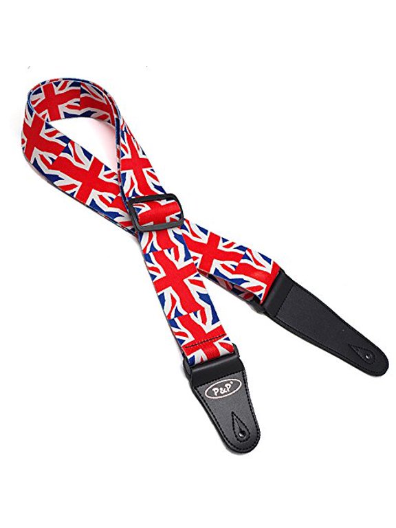 London United Kingdom UK British Great Britain Flag Music Electric Acoustic Ukulele Bass Guitar Strap