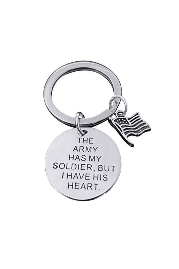 United States Army Keychain, American Flag Pendant, Gift for Military Parent, Child, Girlfriend, Boyfriend, Brother & Sister