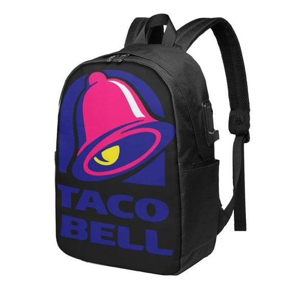 Art Bell With Taco Backpack Fashion Travel Backpack Laptop Backpack 17 Inch External Usb Interface Headphone Line Interface