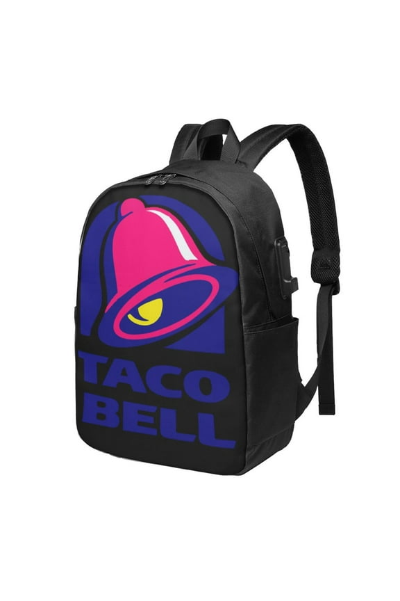 Art Bell With Taco Backpack Fashion Travel Backpack Laptop Backpack 17 Inch External Usb Interface Headphone Line Interface