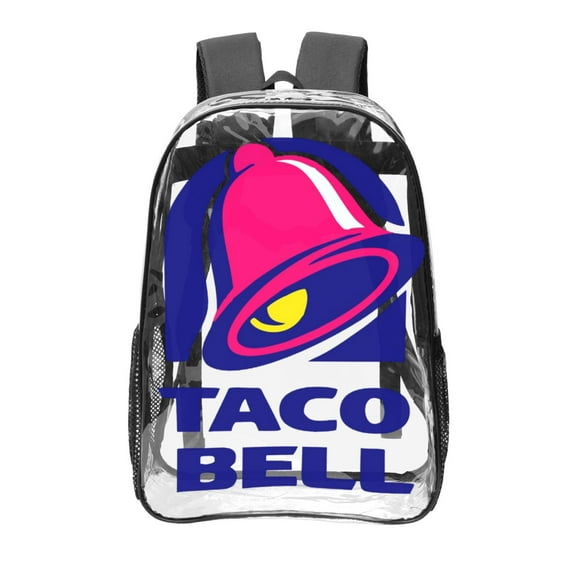 Art Bell With Taco Transparent Backpack Fashion Travel Backpack Laptop Backpack 16ch
