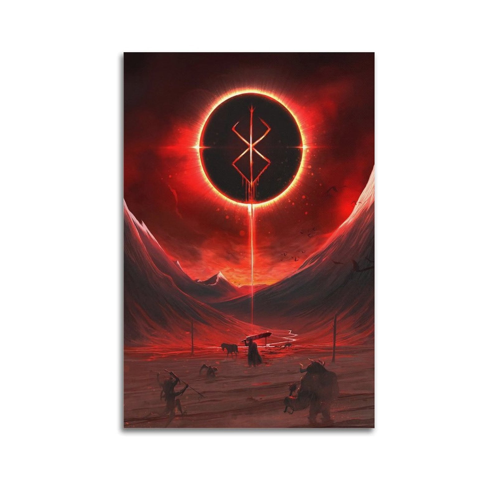 Art Berserk Anime Poster Painting Vintage Poster Picture Print Wall Art Poster Painting Canvas ...