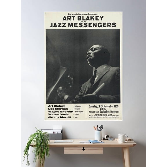 Art Blakey And The Jazz Messengers Poster Wall Art, Modern Wall Decor For Living Room Bedroom, 12x18 UNFRAMED