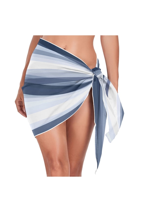 Art Blue Wave Triangle Beach Wrap Women's Swimwear Cover Up Sun Protection Quick Dry Summer Fashion Versatile Use
