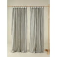 thumbnail image 1 of The Art Box Gauze Linen Curtains Green Striped Textured Curtains Panel Light Blocking Curtains for Living Room, Dining Room, Bedroom, 52 x 84 inch, 2 Panels, 1 of 8