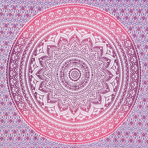 The Art Box Mandala Tapestry Twin Size -55 x 82 in Tapestry Hippie Wall Hanging Bedspread Indian Bohemian Mandala Psychedelic Home Decor New Beach Throw Mat Picnic Blanket