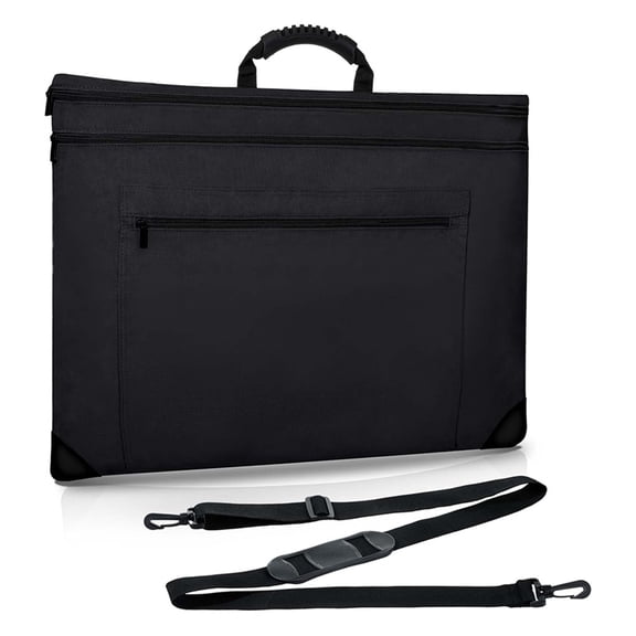 Art Briefcase Waterproof Carrying Case with Sturdy Shoulders and Handle for Sketching,Posters and Painting,A