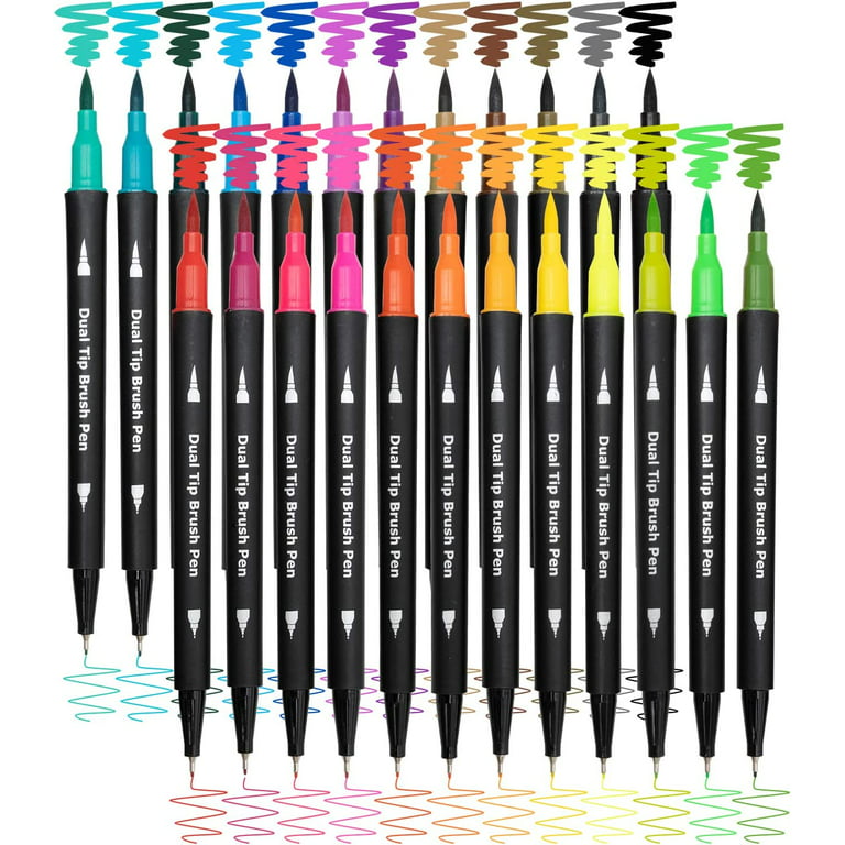 Felt Tip Pens Water Watercolor  Felt Tip Pens Colors Drawing - 12
