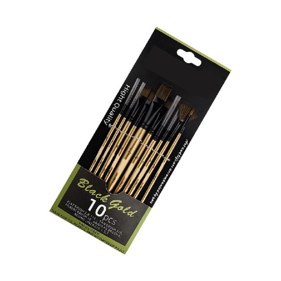 Art Brushes with Sturdy Wood Handle Offering Comfortable Grip During Painting Supplies for Hobbyists