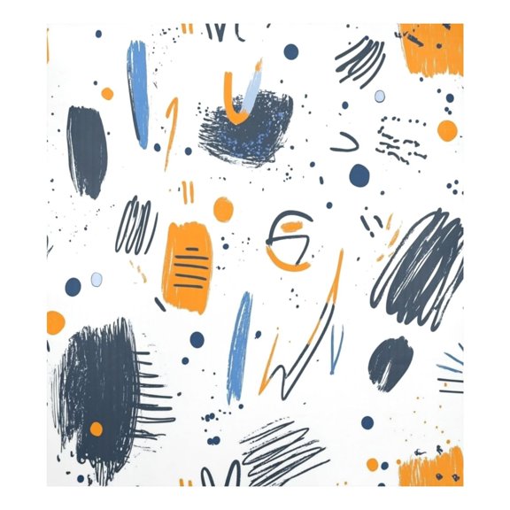 Art Brushstroke Pattern Design Magnetic Dishwasher Decal 23''x26'' Easy to Clean Single Sided Print