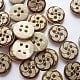 Art Buttons in Round Shape with 4-Hole for Kids Coconut Button BurlyWood about 15mm in diameter about 100pcs/bag