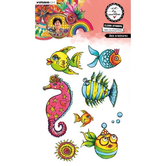Art By Marlene Clear Stamps-Sea Creatures