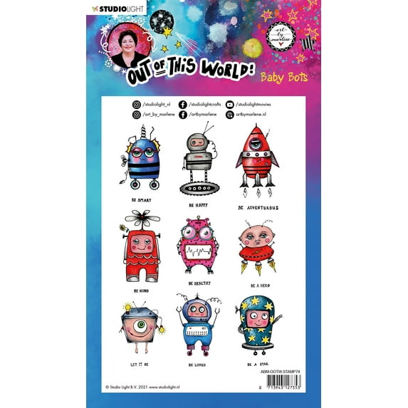 Art By Marlene Out Of This World Clear Stamps-Baby Bots