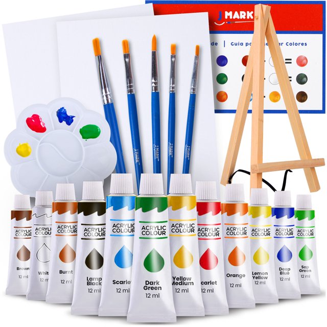 Art Canvas Paint Set Supplies 22Piece Canvas Acrylic Painting Kit